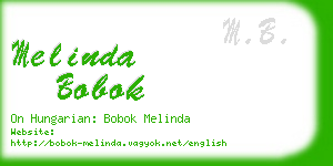 melinda bobok business card